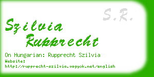 szilvia rupprecht business card